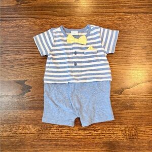 Edgehill Collection Blue and White Striped Bodysuit